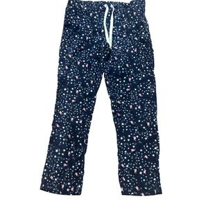 Vineyard Vines Holiday Christmas Pajama Pant Blue Print Size M Cozy Cotton Blend